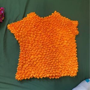Vintage Y2K Orange Scrunch Top